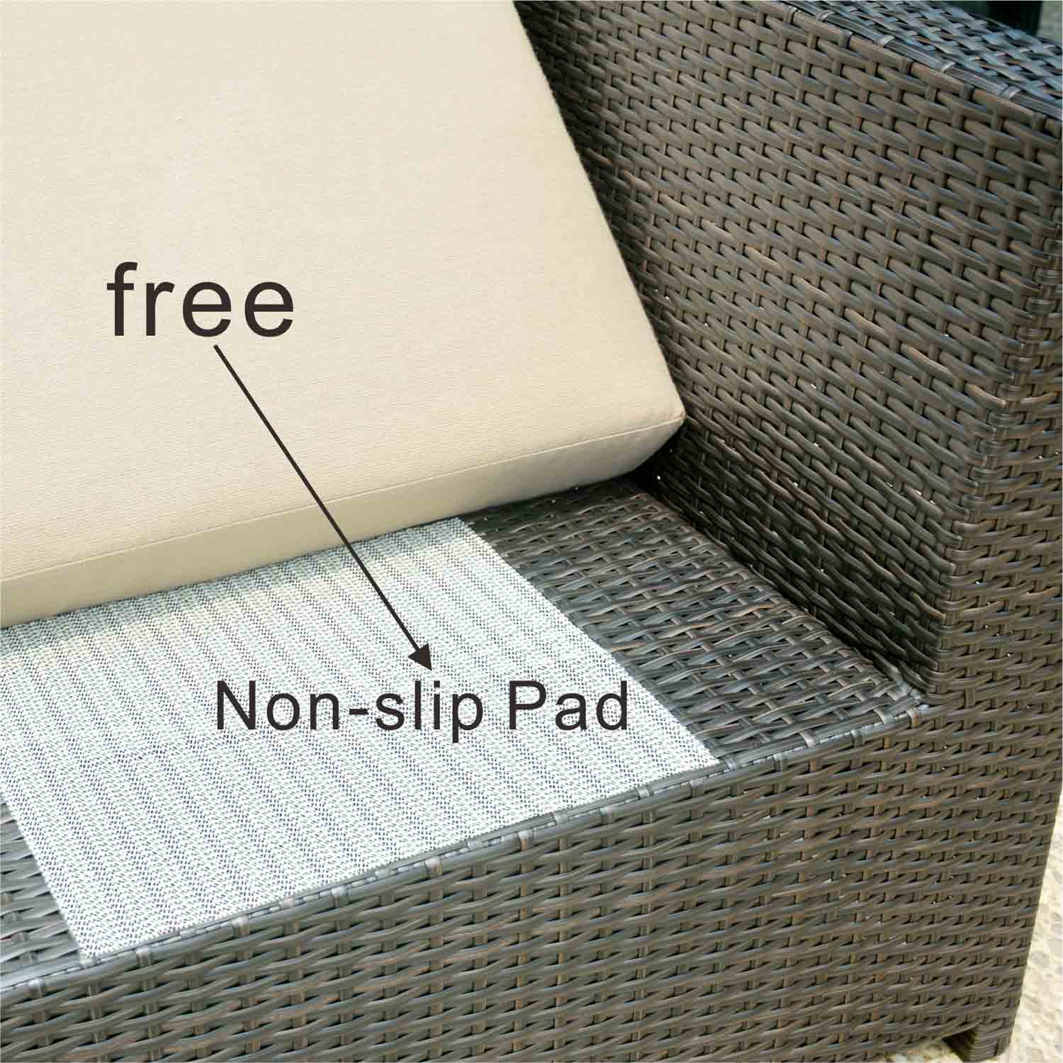 Ovios Patio Backyard outdoor PE rattan wicker sofa couch