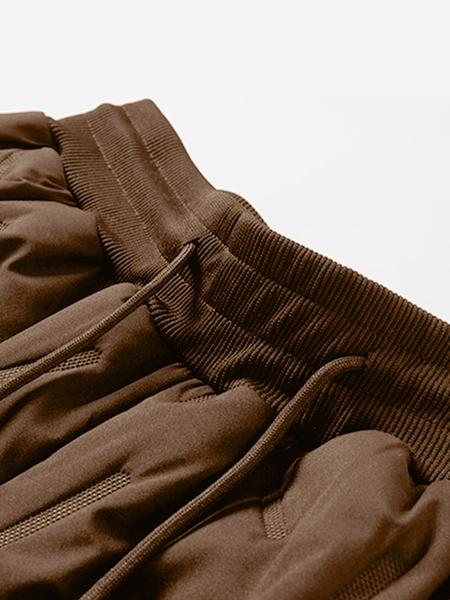 Men's Fleece Lined Casual Pants, Drawstring Waist, Zipper Pockets, Windproof Thick Fabric, Fall & Winter Outdoor Wear Men's Fleece Lined Casual Pants, Drawstring Waist, Zipper Pockets, Windproof Thick Fabric, Fall & Winter Outdoor Wear