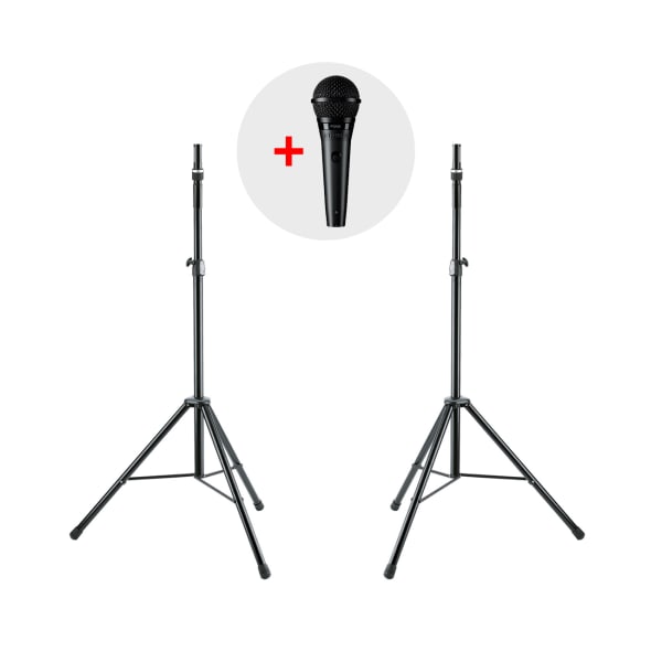 Galerie Bild 1 von 4 K&M Boxenstativ 21476 (Paar) + Shure PGA58