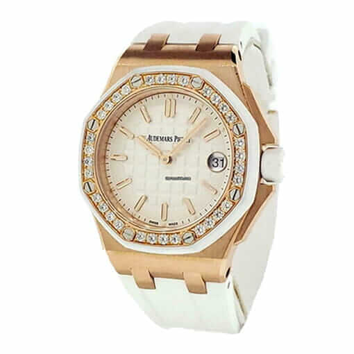 ap-royal-oak-white-dial-rubber-diamond-bezel-replica-watch