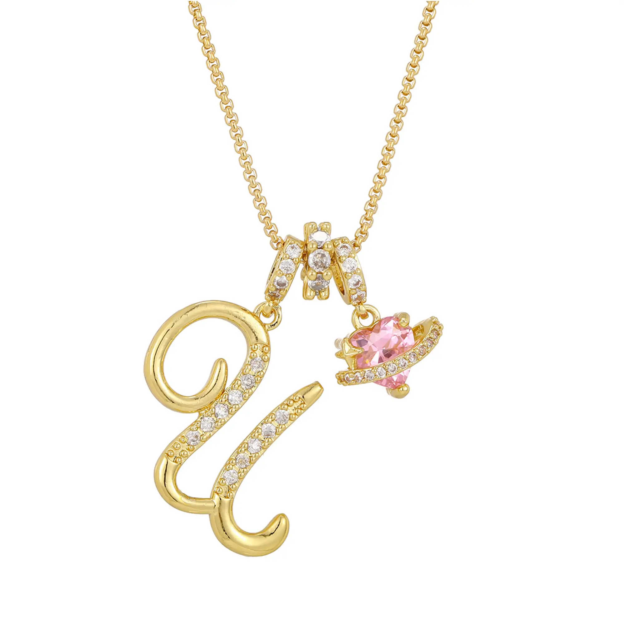 Golden Initial Necklace – Personalized A to Z Letter Pendant in 18K Gold Plating-mysite-KissLila