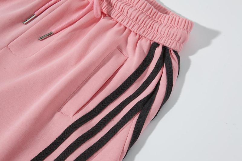 Flooo Loose Wide Leg Striped Track Pants Women's Casual Streetwear Joggers with Elastic Waistband & Side Pockets for Workout Clothes