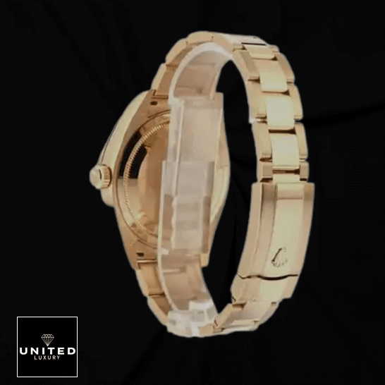 Rolex Datejust 278278-0019 Yellow Gold Oyster Bracelet Replica Fold Clasp on the Rolex logo