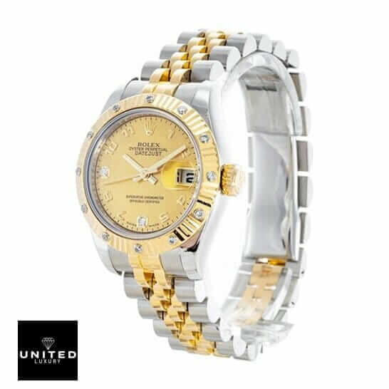 Rolex Datejust 179313 Gold With Diamond Bezel Replica