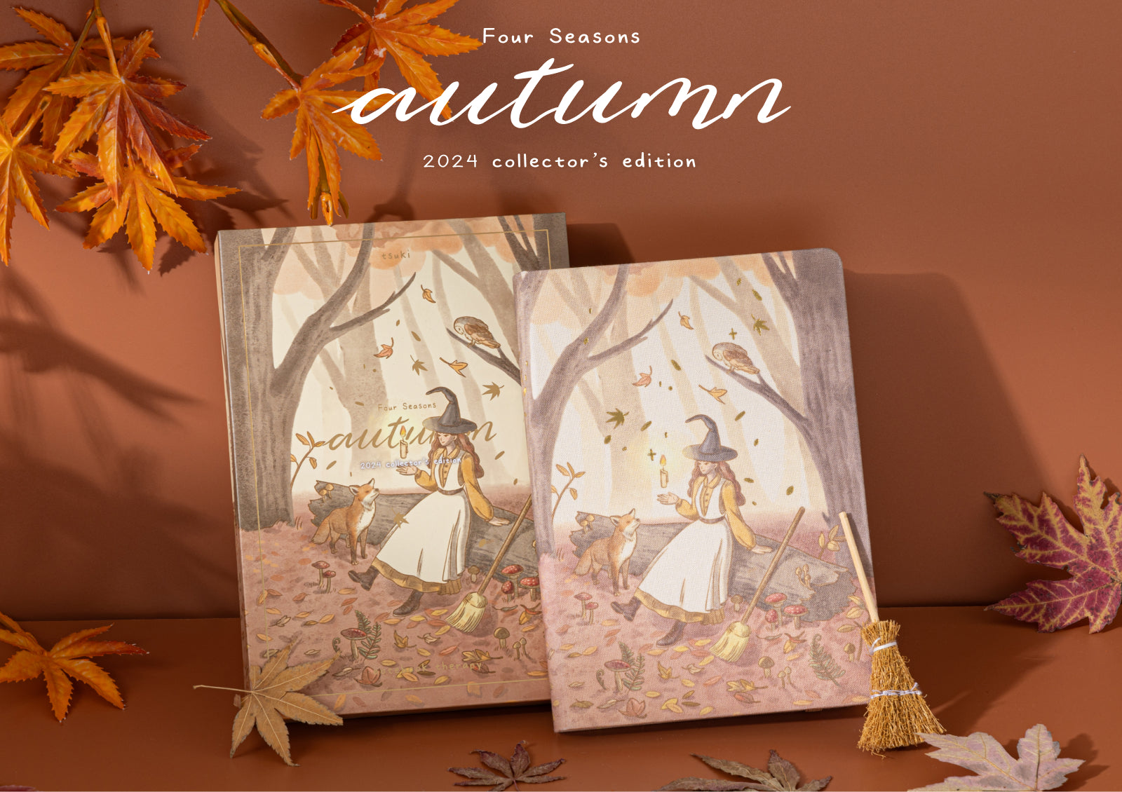 Tsuki Four Seasons: Autumn Edition 2024 bullet Journal with the box and sticker