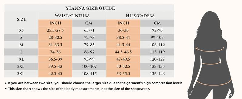 Women��s YIANNA Fajas Colombianas shapewear  Tummy Control Butt Lifter Shaper with Zipper Crotch detachable shoulder strap