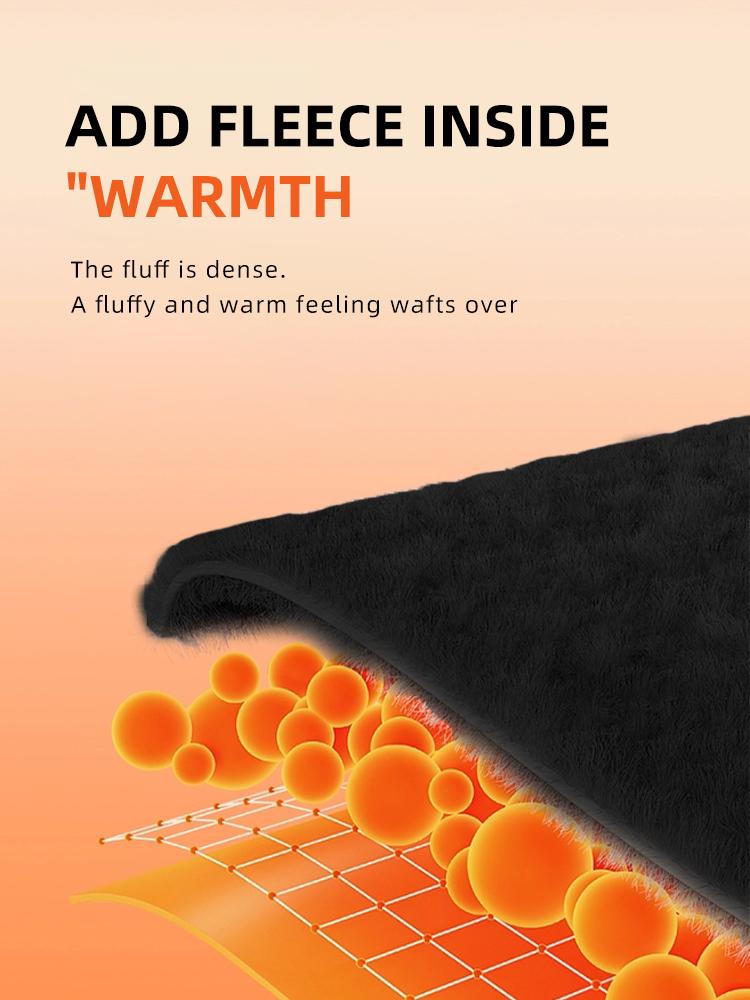 Plush 4-Piece Thermal Underwear Set - Soft Warm Long Johns for Winter Indoor Outdoor Wear Fleece-Lined Elastic Comfortable Moisture-Wicking Sweat-Absorbing Durable Base Layer