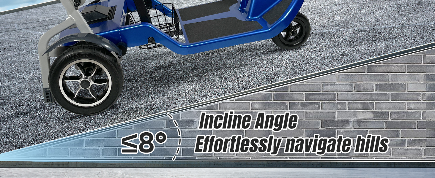 Light weight mobility scooter for travel climb hills