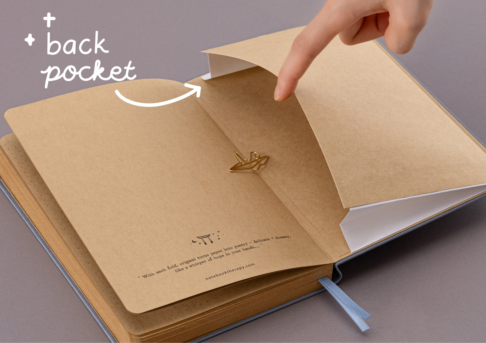 A photo of Tsuki Journey in Japan Origami Dreams Kraft Notebook