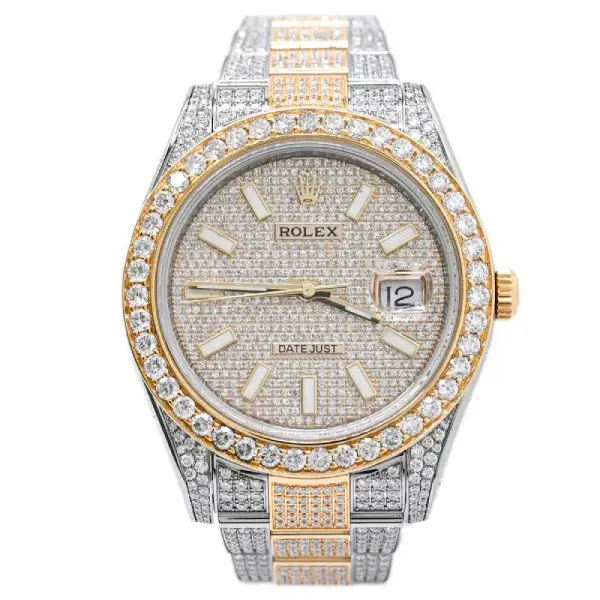 rolex datejust iced out