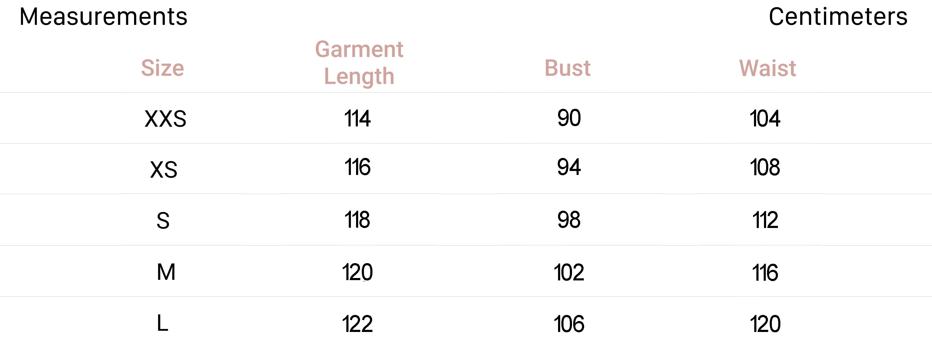 Measurements of Milani Dress in Brush Print