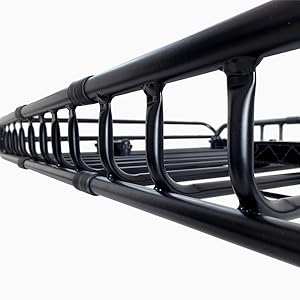 Durable powder-coated steel construction