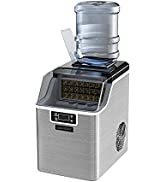 Euhomy Ice Maker Machine Countertop. 45Lbs/24H Portable Compact Ice Cube Maker. with Ice Scoop & ...