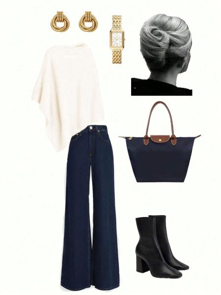 Women's Plain Loose Elegant Fashion Sweater Shawl, Fall & Winter Moderate Fabric Knit Wrap, Stylish Versatile Accessory for Ladies