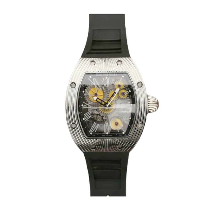 richard mille rm018 tourbillon hommage a boucheron n stainless steel yellow skeleton dial replica 1 1