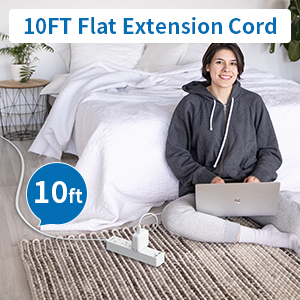 Flat Extension Cord 10 FT