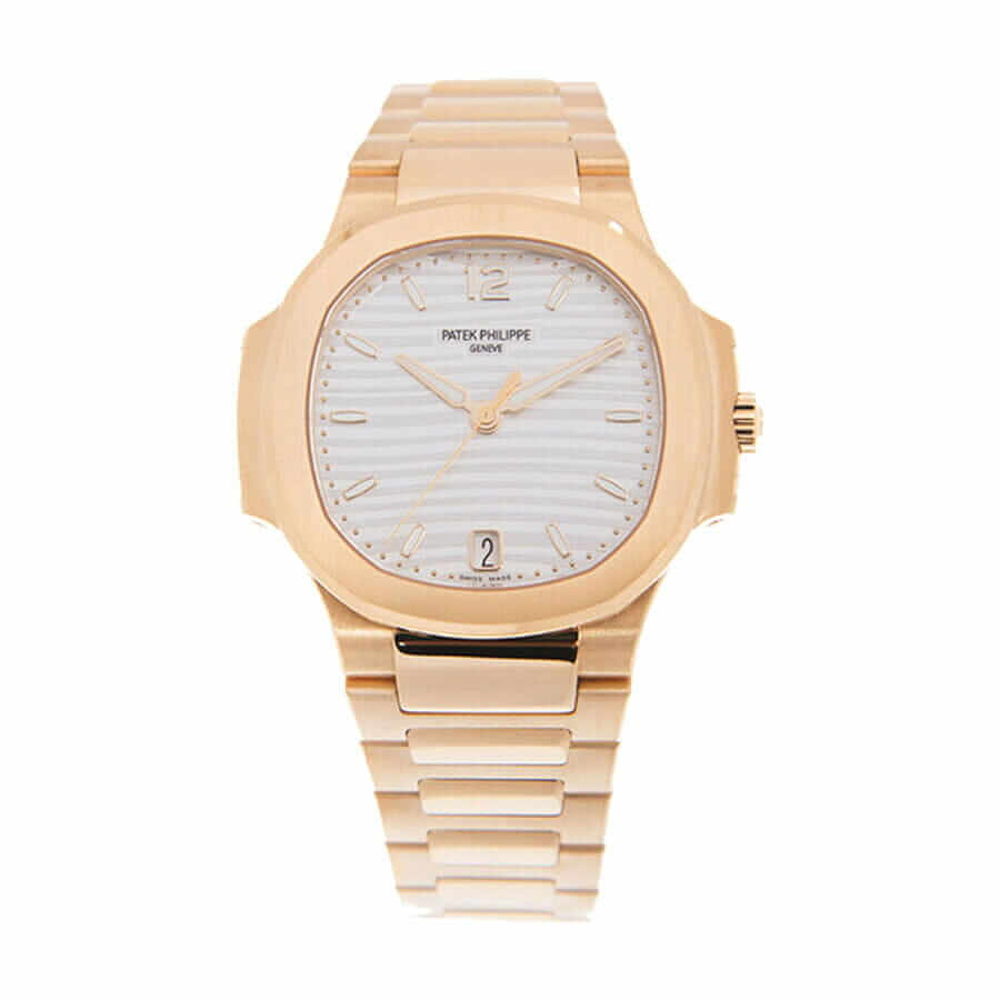 patek philippe nautilus rose gold white dial