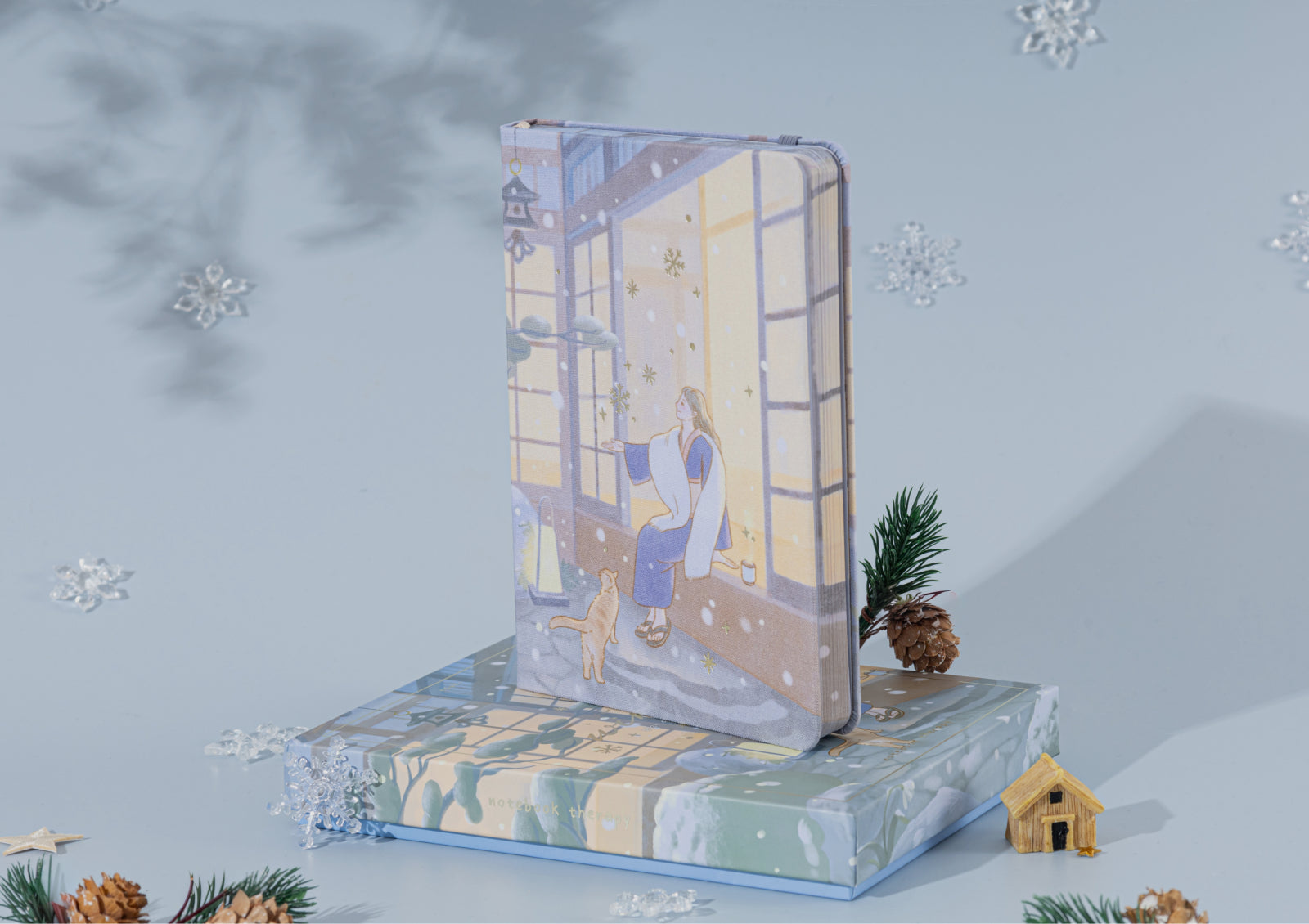 Tsuki Four Seasons: Winter Edition 2024 bullet Journal with the box and sticker