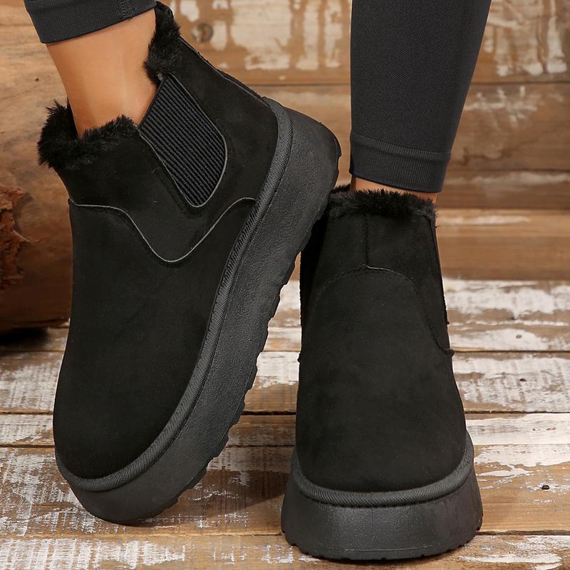 Women's Winter Short Boots for Women Warm Lined Boots Comfortable Suede Lace Up Booties Cute Flat Boot Shoes