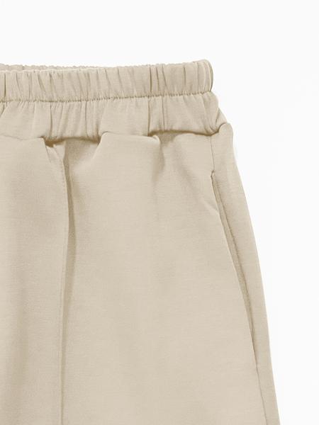 Women's Casual Solid Color Loose Long Sleeve Top & Exposed Stitches Trousers Co-ord