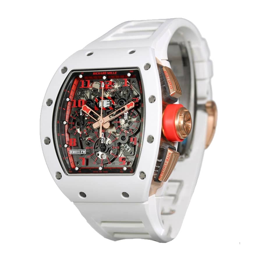 richard mille rm 011 fm flyback chronograph white demon limited chronograph replica