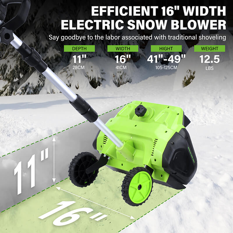 16inch electric snow shovels snow blower itoolmax