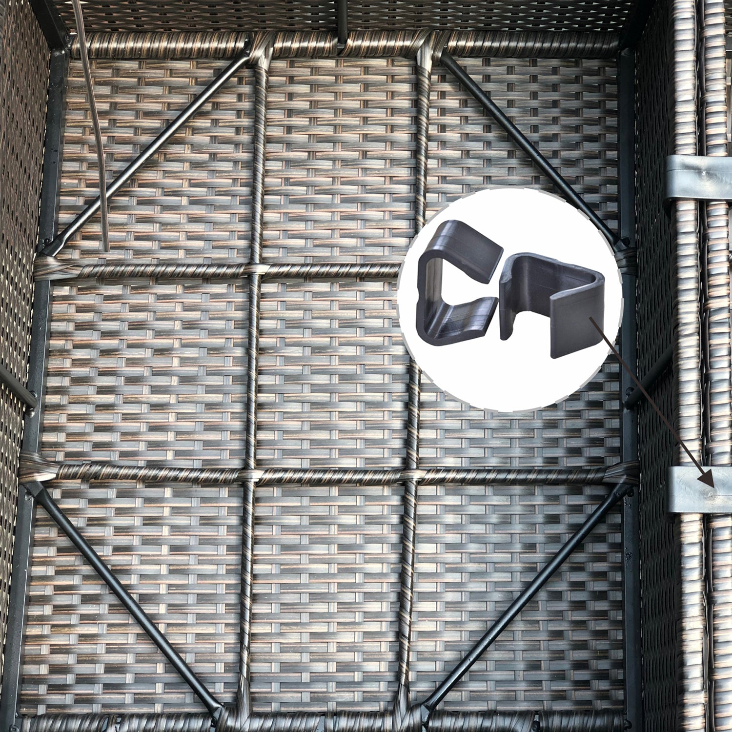 Ovios Patio Backyard outdoor PE rattan wicker sofa couch