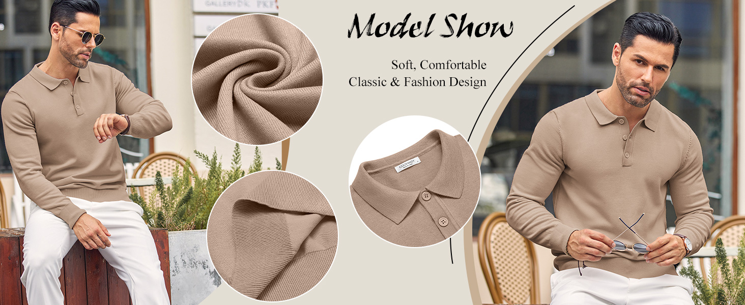 mens knit polo shirts