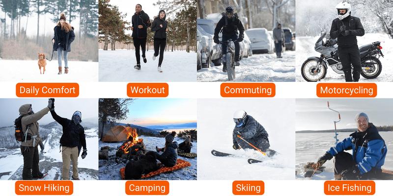 Norwell Heated Hoodie Jacket with 7.4V/3A 5000mAh Battery Pack, Dual Control 5Heat Zones LED Waterproof Comfort Basic Winter Clothes Men, Plus Size Women's Clothing - Black