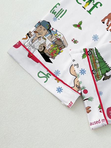 【Christmas Pajamas】Women's Christmas Pajama Set, Elegant Long Sleeve Top & Pants, Comfortable Home Wear, Fall Winter, Cute Holiday Gift Idea，christmas movie,Pajama Day,Pajama Party,christmas Vacation,EIF,Clark Christmas, Loungewear