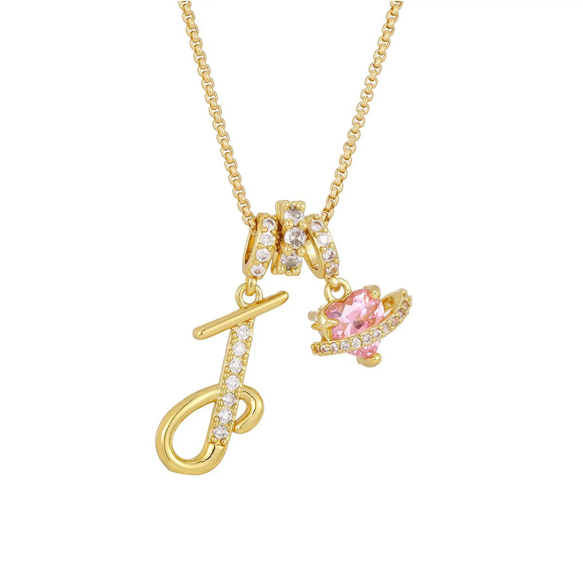 Golden Initial Necklace – Personalized A to Z Letter Pendant in 18K Gold Plating-mysite-KissLila