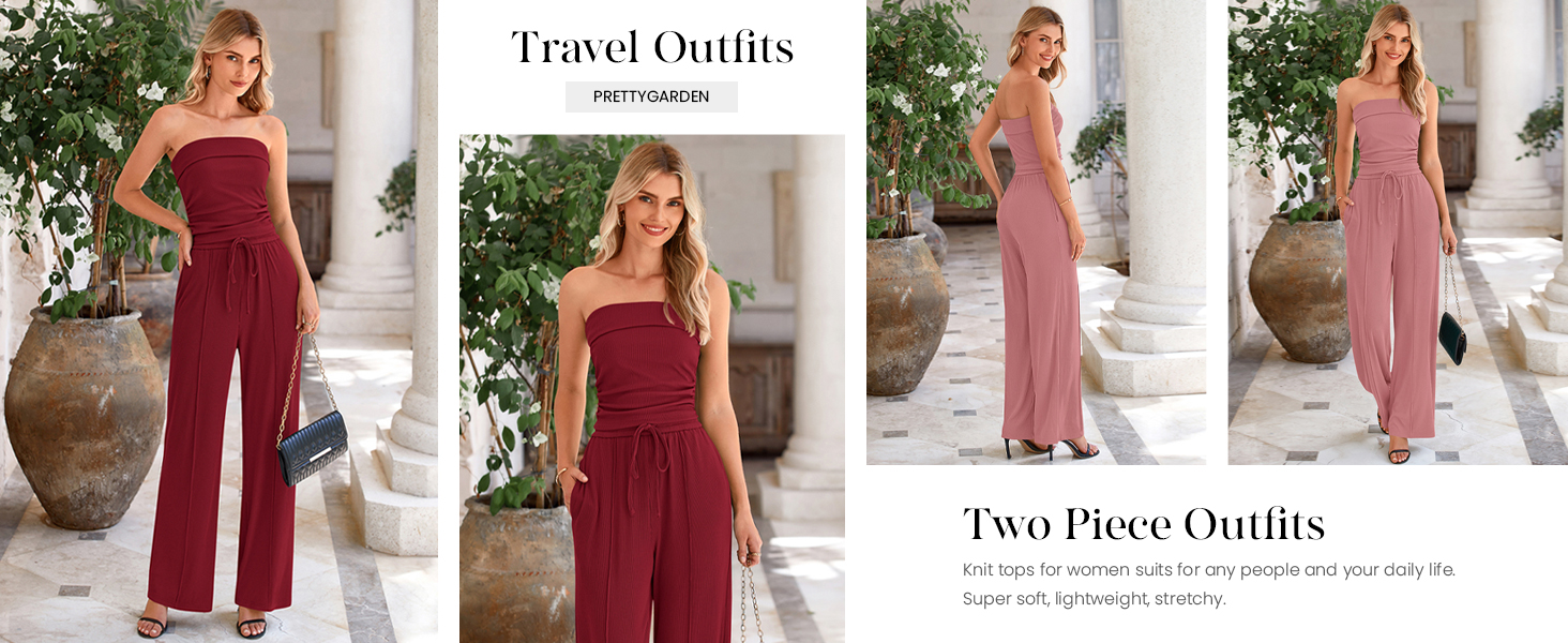 PRETTYGARDEN Women Summer 2 Piece Outfits
