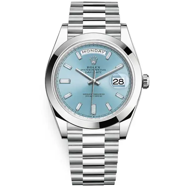 rolex daydate ice blue dial diamond