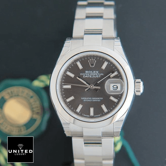 Rolex 279160 Datejust Grey Dial Oyster Replica superlat?ve cert?f?ed card