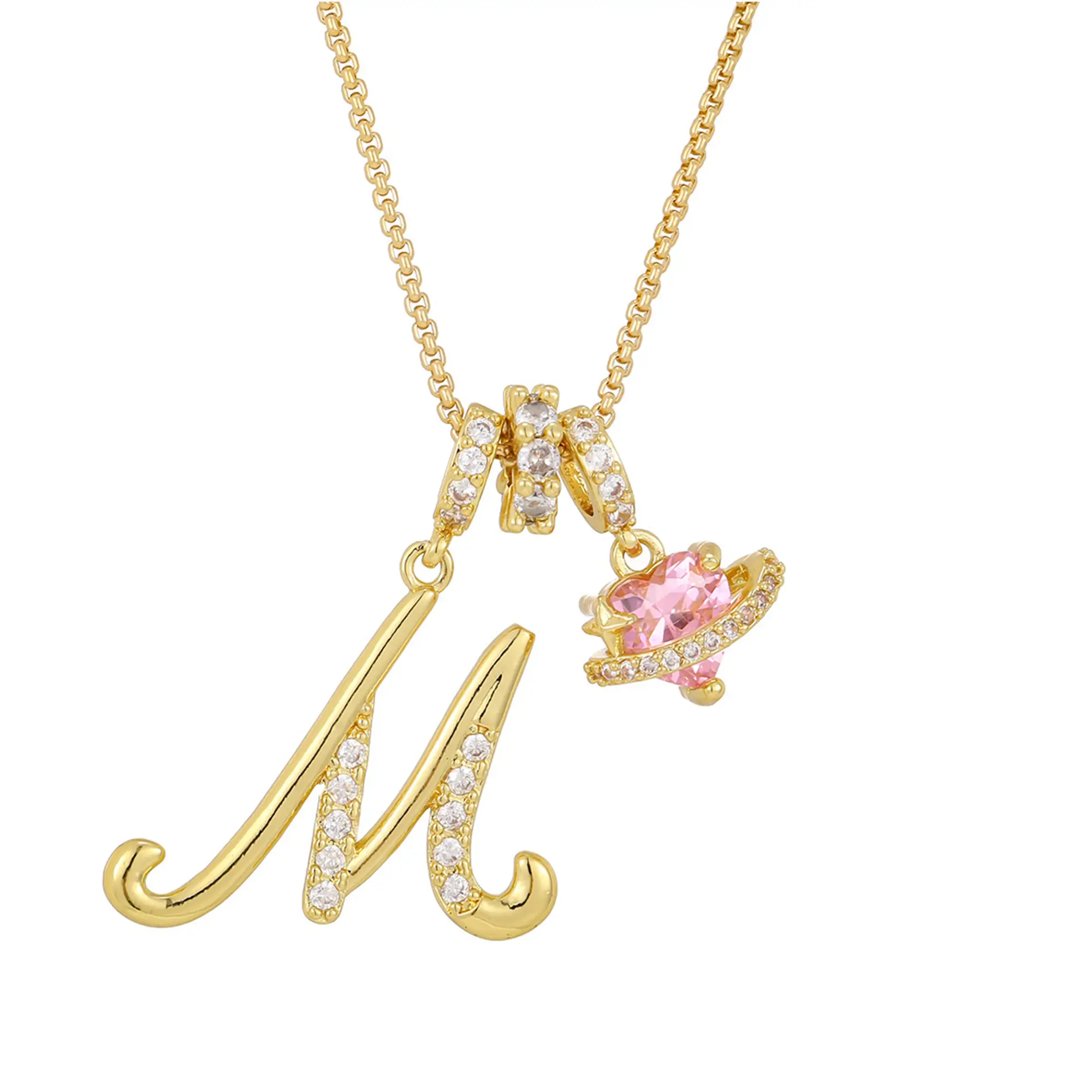 Golden Initial Necklace – Personalized A to Z Letter Pendant in 18K Gold Plating-mysite-KissLila