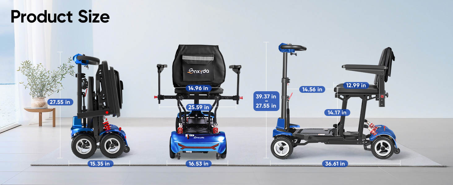 folding mobility scooters for seniors lightweight